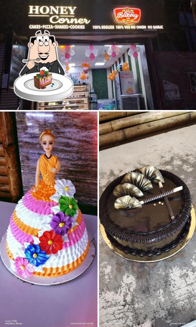 Chocolate cake at Honey Corner - Bakery in Vrindavan