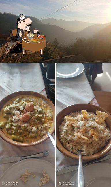 La cibo e esterno del ristorante