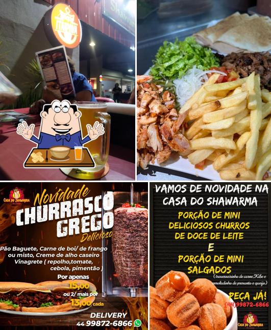 Platos en Casa do Shawarma
