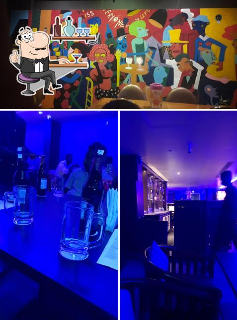 Take a look at the picture depicting interior and food at The Townsend Executive Lounge Bar