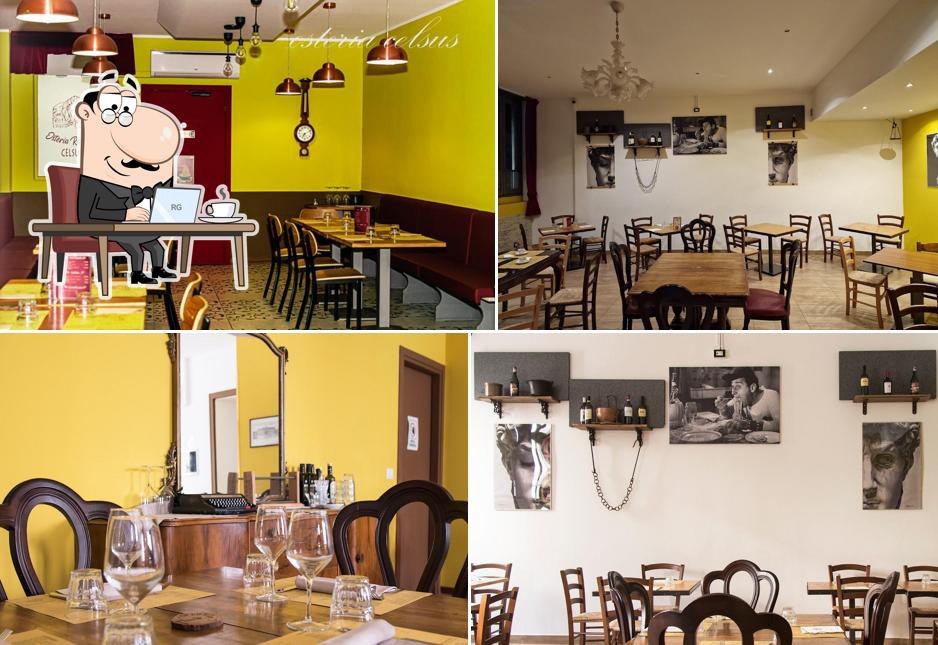 Gli interni di Osteria Romana Celsus