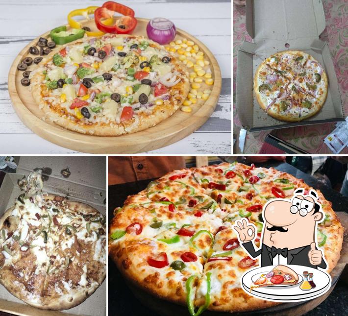 Pick pizza at Crispy cafe