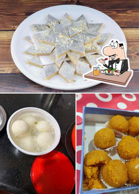 Check out the photo depicting food and interior at New Delhi Sweets