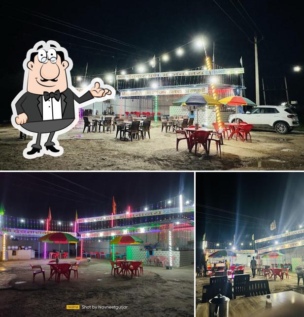 Check out the picture depicting interior and exterior at Shri devnarayan family dhaba