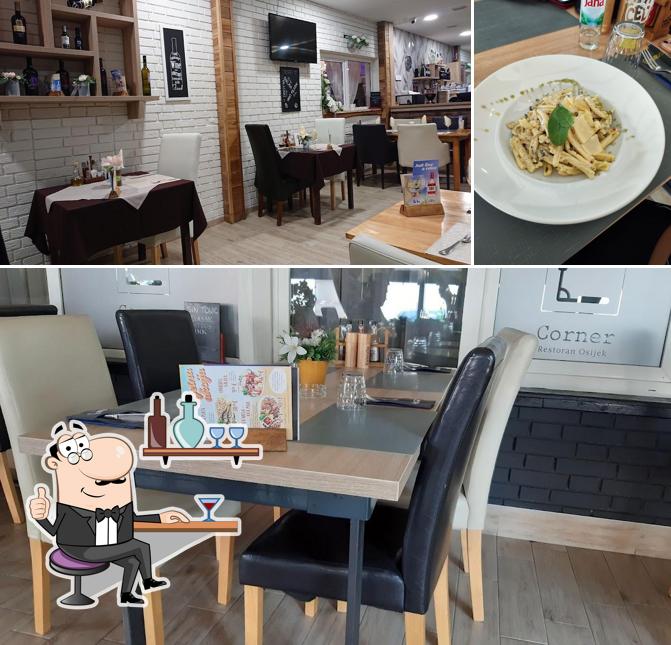 Questa è la foto che mostra la interni e bevanda di Restaurant Corner