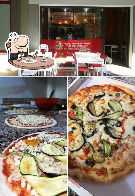 Tra le diverse cose da Romagnolo Pizza & Kebab si possono trovare la cibo e interni