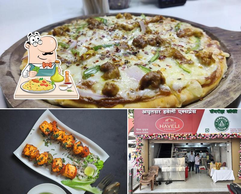 This is the image depicting food and interior at Amritsar Haveli Mumbai Worli