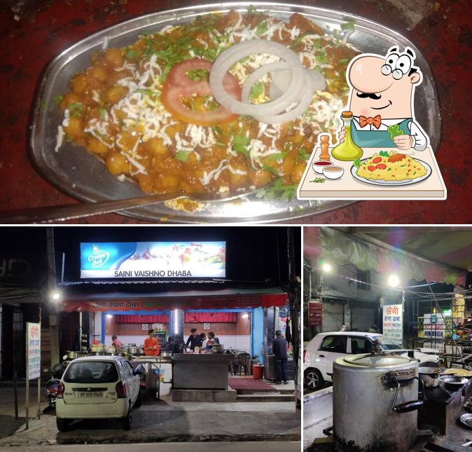 The image of Saini Veshno Dhaba’s food and exterior