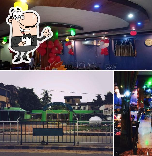 Take a seat at one of the tables at Bejoy Food Plaza