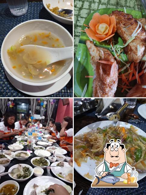 Grilled salmon at M/s PAPA Family Restaurant