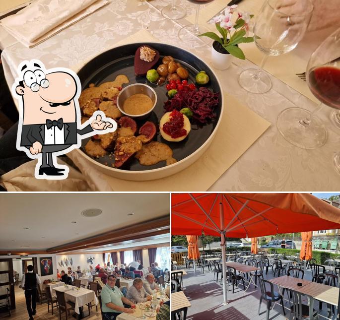 La interni e cibo del ristorante