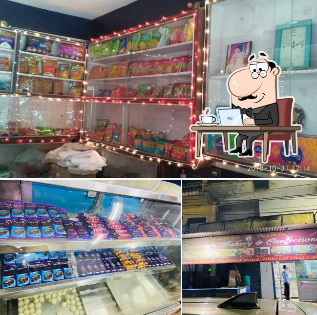 Among various things one can find interior and food at Priyanka Bakery