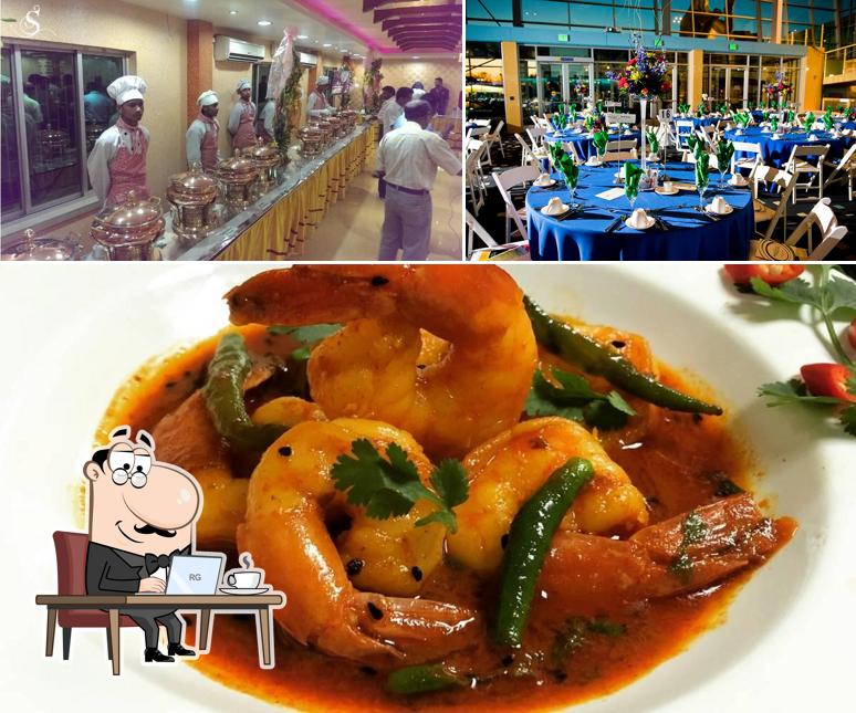 The picture of interior and food at KOLKATA FOOD CARE HUB AND CATERERS