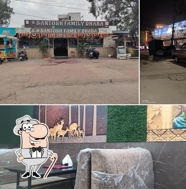 This is the photo showing exterior and interior at Shree Santosh Family Dhaba (Pure Veg Restaurant)