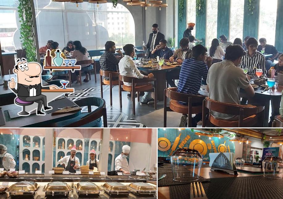 The interior of Grill kitchen Ultimate BBQ Sindhu Bhavan
