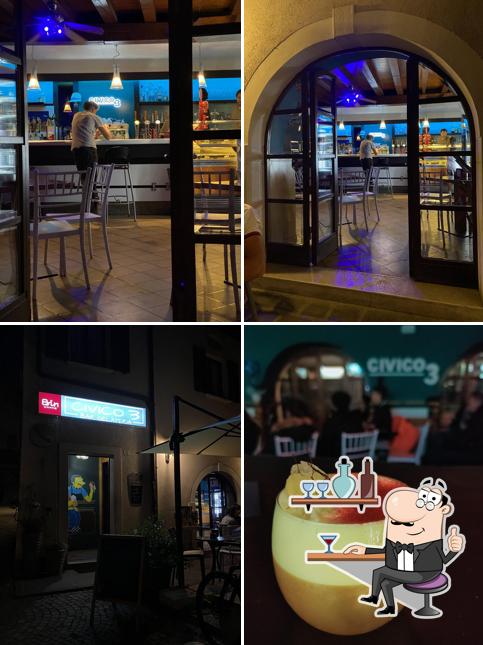 Gli interni di Civico 3 bar gelateria