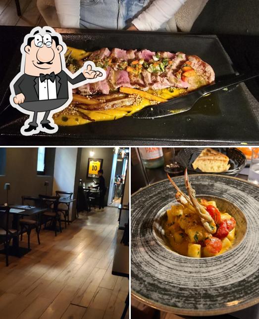 Dai un’occhiata alla immagine che raffigura la interni e cibo di AM restaurant Ristorante nel centro di Torino