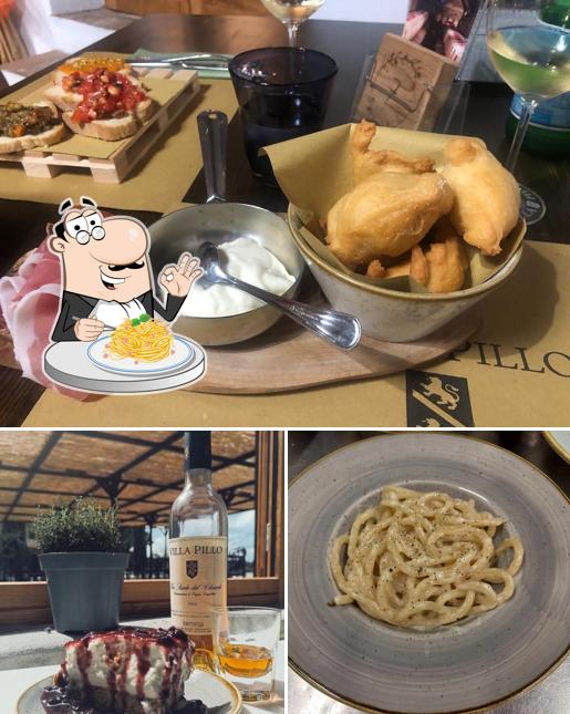 Spaghetti alla carbonara al Villa Pillo Srl