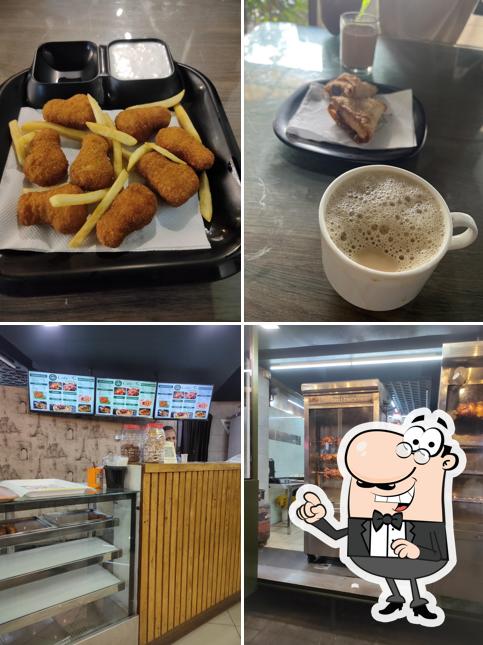 The image of Cafe green’s interior and food