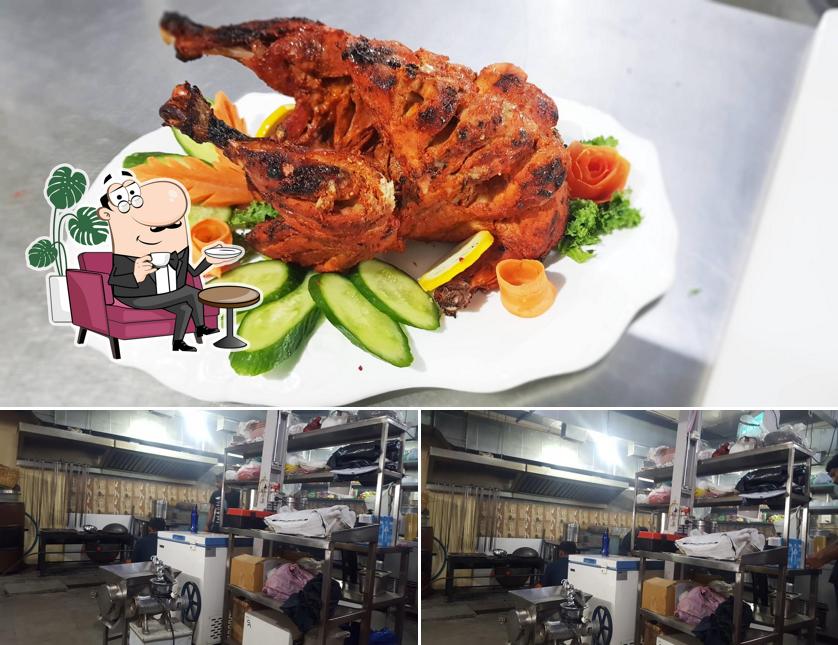 Take a look at the photo depicting interior and food at The Cook House