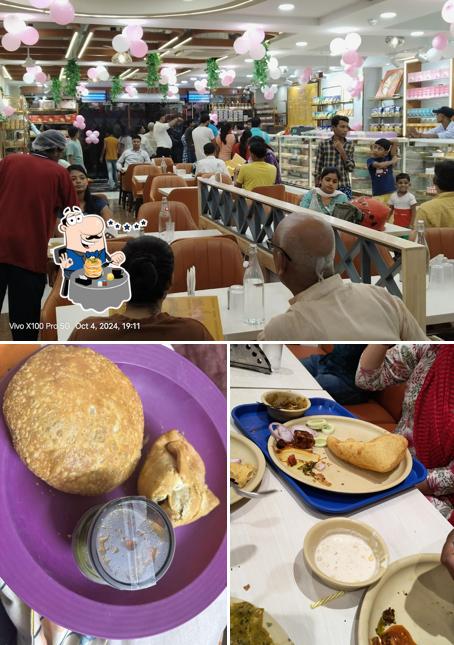 This is the photo depicting food and interior at Haldiram Bhujiawala