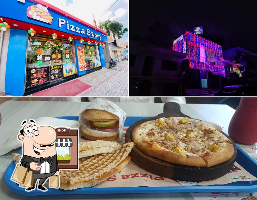 The photo of Pizza Story Ghumarwin’s exterior and food