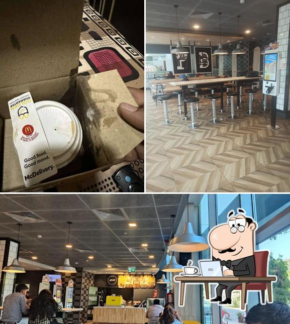 Take a seat at one of the tables at McDonald's