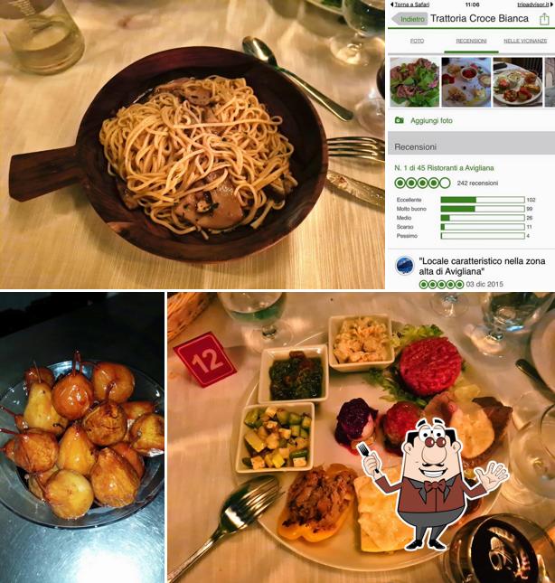 Cibo al Trattoria Croce Bianca