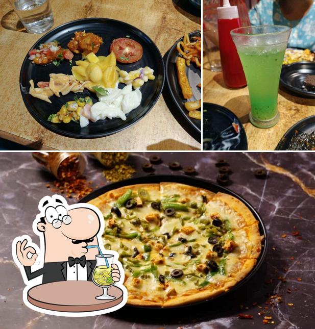The picture of William John's Pizza Superlative’s drink and food