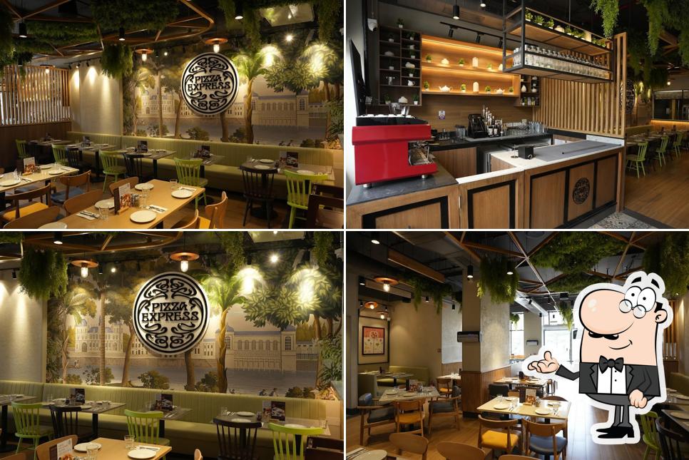 The interior of PizzaExpress