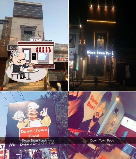 The exterior of Down town food