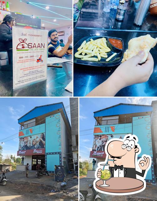The photo of Saan The Desi Swad’s drink and exterior