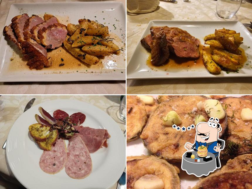 Cibo al Trattoria all'Oca Bianca