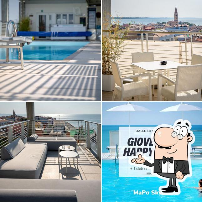 Gli interni di MaPo skybar