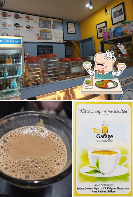 Take a look at the image displaying food and interior at Tea Garage
