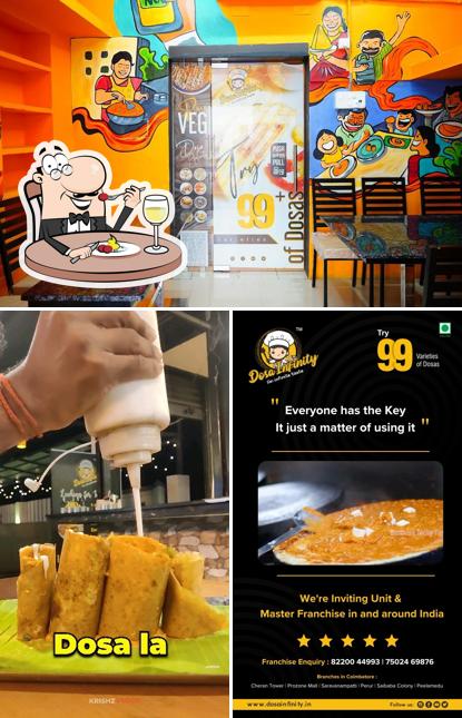 The image of food and interior at Dosa Infinity Sivakasi