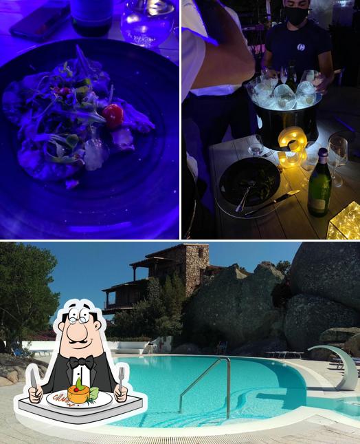 La cibo e esterno del ristorante