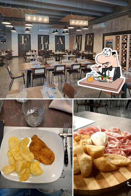 Questa è la immagine che presenta la cibo e interni di Flame Eno Pizzeria - Griglieria