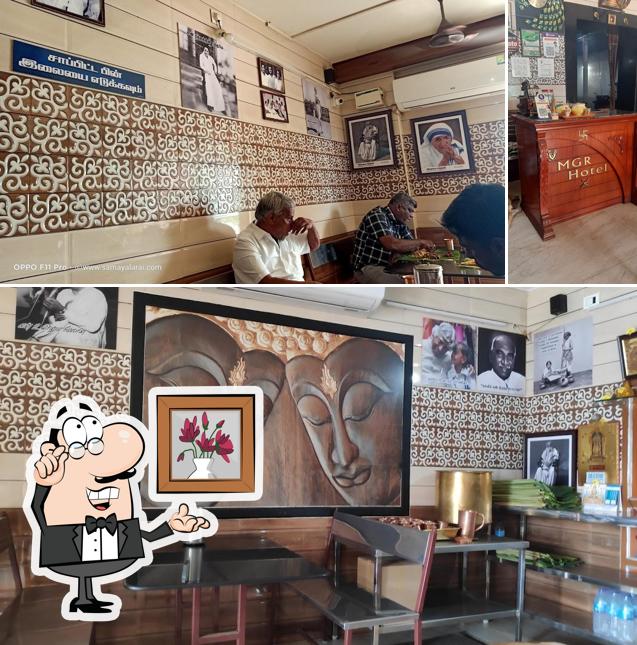 Take a seat at one of the tables at MGR UNAVAGAM