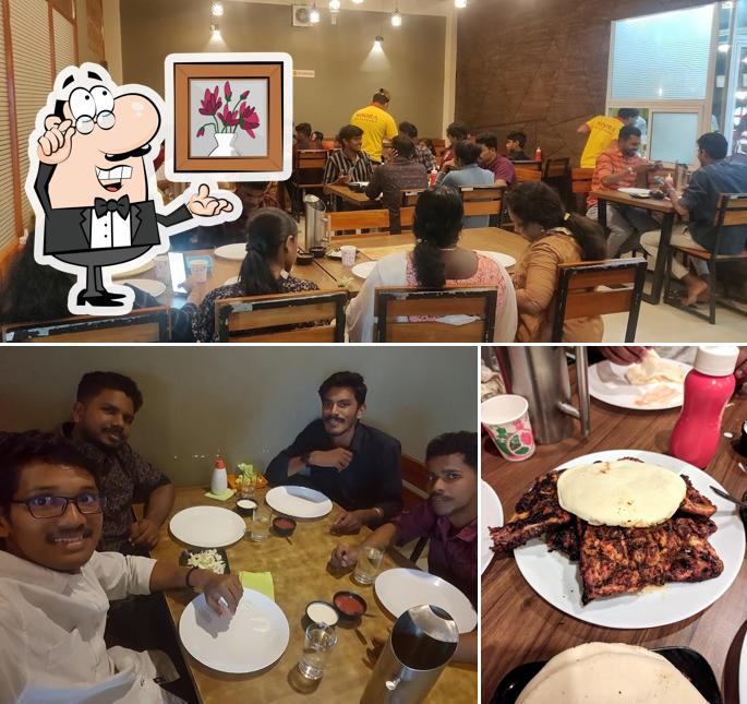 The interior of Noora Restaurant, Malappuram Kuzhimanthi