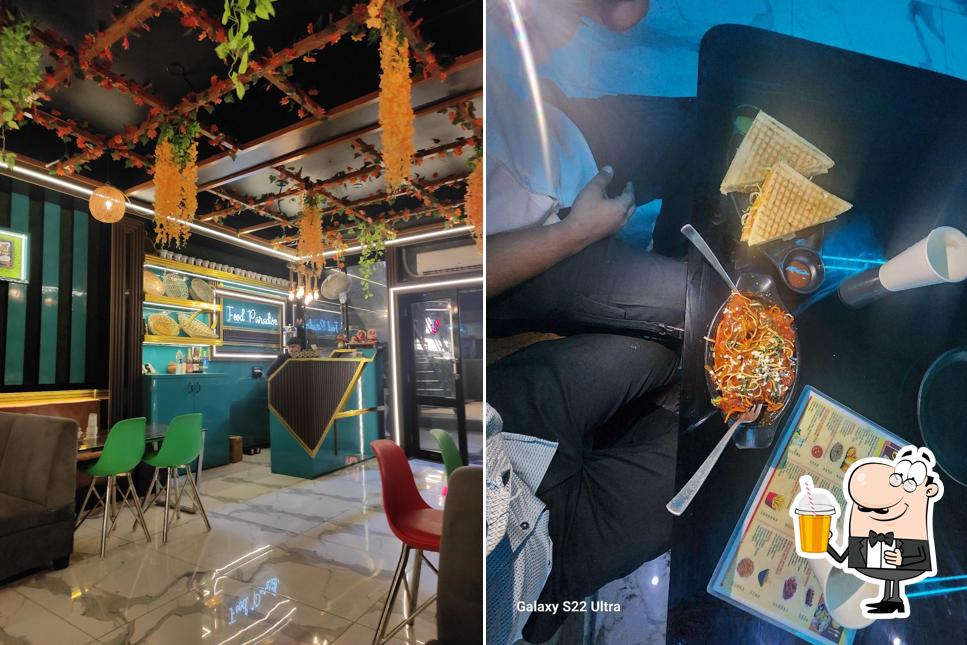 Enjoy a drink at Food Paradise