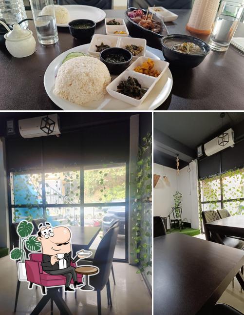 The photo of Mumma's kitchen’s interior and food