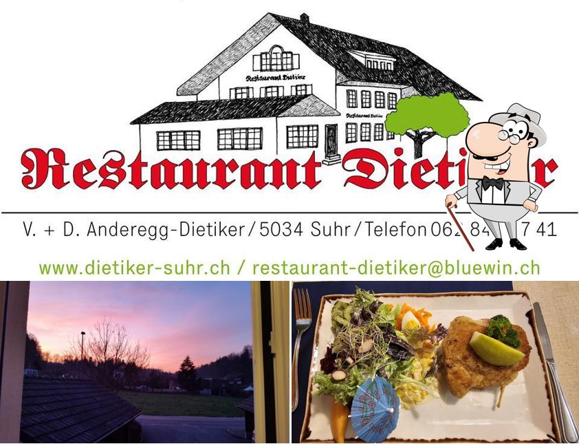 La foto della esterno e cibo di Restaurant Dietiker