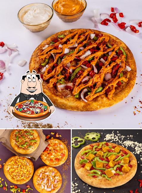 Pick various types of pizza