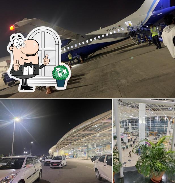 The exterior of Haldiram's - Bhopal Airport Departure