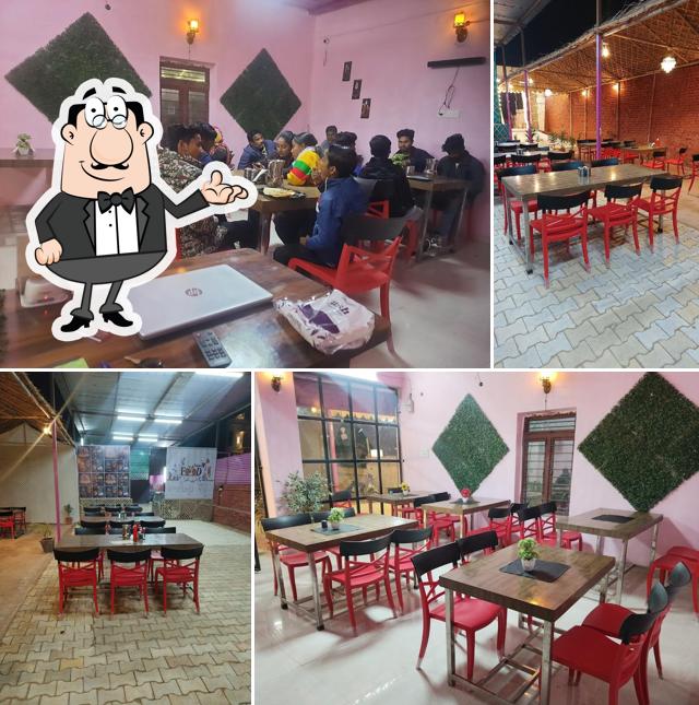 The interior of Shree Radha rani restaurant