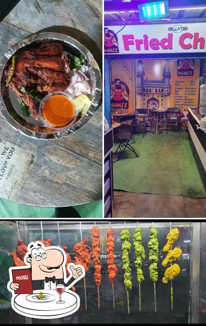 Take a look at the picture showing food and interior at MAMU'Z Fried chicken