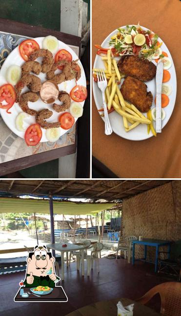 Among different things one can find food and interior at Om Shiva bar and restaurant