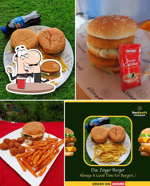 Try out a burger at DacDenil's Hadapsar