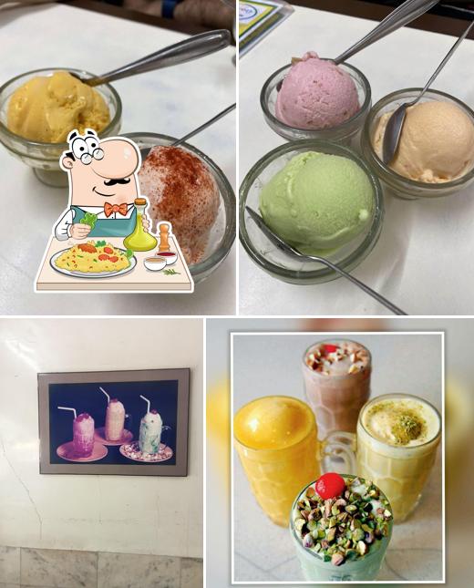 This is the picture showing food and drink at Raja Ices